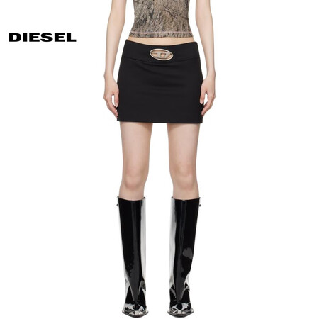 迪赛（DIESEL） 奢侈品送礼女士黑色O—DIXY短裙 B...
