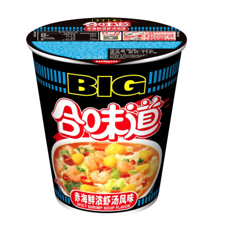 合味道BIG杯面大杯装速食网红桶面海鲜风味面饼夜宵速食 大杯...