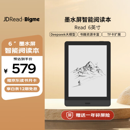 JDRead 联名款 BIGME Read电子书阅读器6英寸...