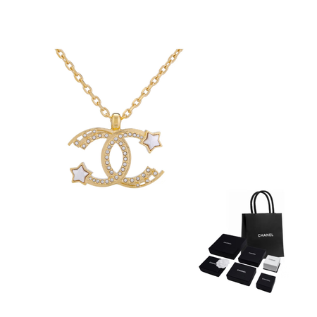 香奈儿（Chanel）双C星星 项链 女款 金色 金色 F ...