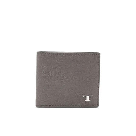 TOD'S男士钱包双折小牛皮卡槽耐用金属字母标志简...