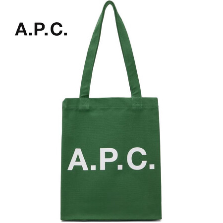 A.P.C. 奢侈品 女士 绿色 LOU 托特包 Pine ...