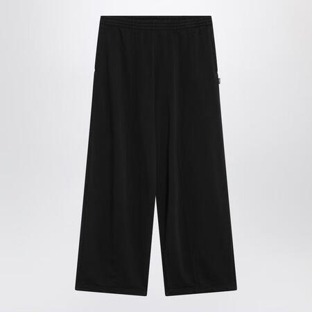 MM6 Maison Margiela男士宽松黑色运动裤棉混...