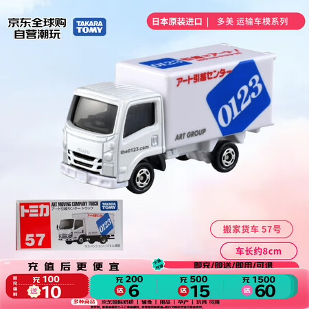 PLUS会员：多美 合金车 运输车系列 搬家货车 儿童车模玩具57号