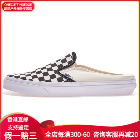 VANSslip-on 帆布 Black White Che...