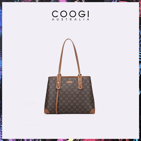 COOGI新款女士老花腋下包单肩包大容量通勤托特包手提包欧美...