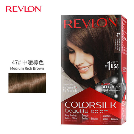 露华浓（Revlon）丽然3D染发剂 女士染发膏无刺激不伤发...