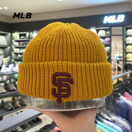 美职棒（MLB）帽子年新款秋冬男女同款百搭保暖帽NY刺绣针织...