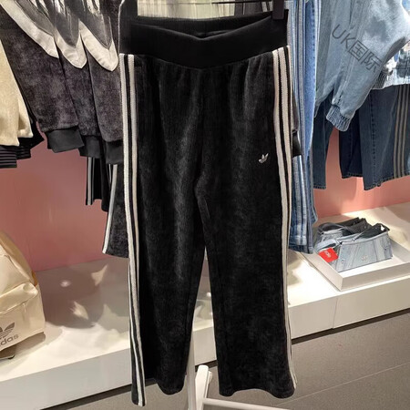 阿迪达斯 （adidas）三叶草女子蛇年新年款复古丝绒微喇运...