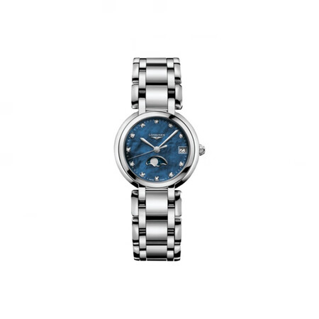 浪琴（LONGINES）心月系列石英机芯镶钻日期显示月相女表...