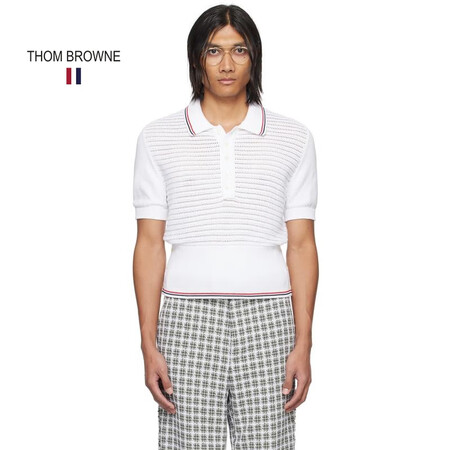 汤姆 布朗（THOM BROWNE） 奢侈品 男士 白色条纹...