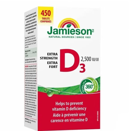 健美生Jamieson阳光维生素D3促进钙吸收 骨骼牙齿健康...