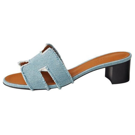 爱马仕（HERMES）Oasis 套脚露趾一字拖鞋 女款 蓝...