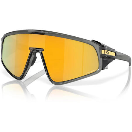 OAKLEY运动太阳镜可拆卸侧板轻便防滑灰烟色镜片 黄色 T...