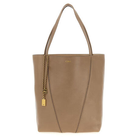 蔻依（Chloe）【当季新品】女式托特包牛皮双提手链条挂饰可...