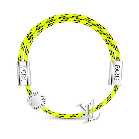 路易威登lv男士手链lv fluo necklace小牛皮手绳 mp2145黄色代购