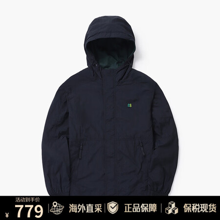 KOLON SPORT可隆春秋宽松连帽尼龙拉链外套户外防风防...