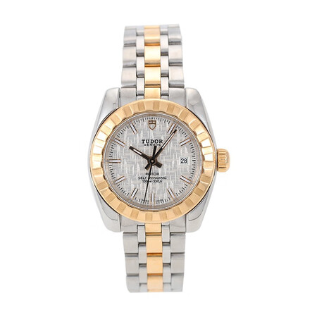 tudor帝舵经典系列28毫米银盘18k黄金/不锈钢自动机械女表m22013-0011