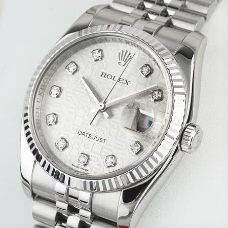 劳力士(rolex)手表男表中性表日志型自动机械表36mm白盘纪念纹日历