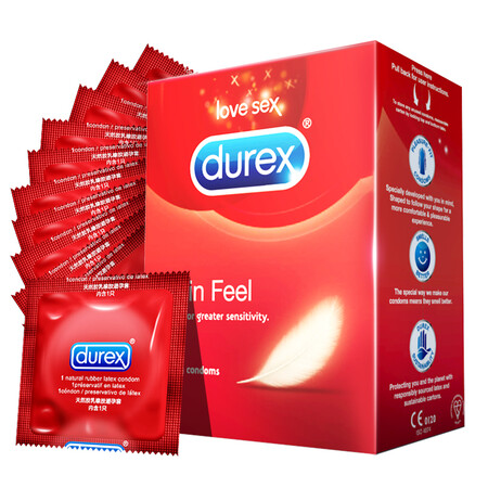杜蕾斯（Durex）进口超薄避孕套30只 柔软润滑贴合安全套...