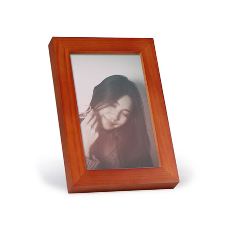 世纪开元 全家福相框 10寸实木相框 摆台定制 胡桃木色