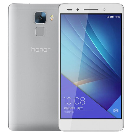 荣耀7 4G双卡双待双通手机 冰河银 移动4G(16GB ROM)