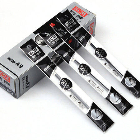 至尚·创美(scm) a9 0.5mm子弹头中性笔芯 黑色 20支装