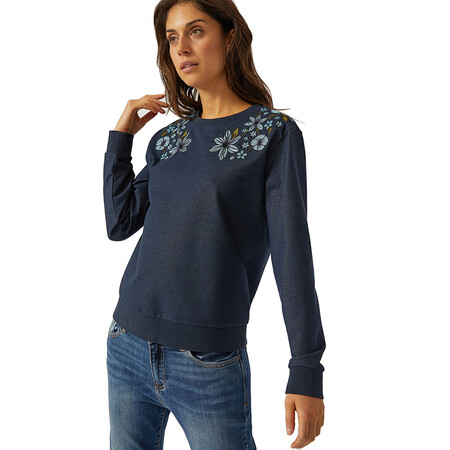 阿玛尼 女士卫衣 混纺 圆领 绣花 71219am1104