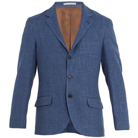 布内罗·古奇拉利/男装 单排扣羊毛混纺西装外套 71724 图片色 欧码48