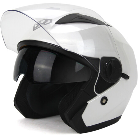永恒头盔(yohe) 868摩托车头盔冬季男女士 双镜片半盔电动车四季防晒