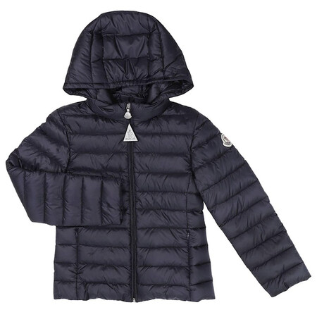 moncler/盟克莱/蒙口 18新款儿童深蓝色保暖长袖可拆卸帽子羽绒服童装