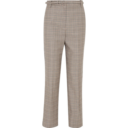 瑞格布恩/rag & bone女装 oman 方格羊毛棉质混纺直筒裤 44020 图片色