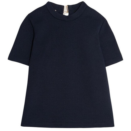 玛尼(marni)奢侈品女士 搭扣纹理氯丁橡胶t恤 660907472 navy 30