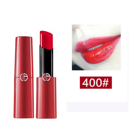 armani) 阿玛尼持色cc唇膏红管口红 奢华晶漾柔润黑管唇膏 细管#400