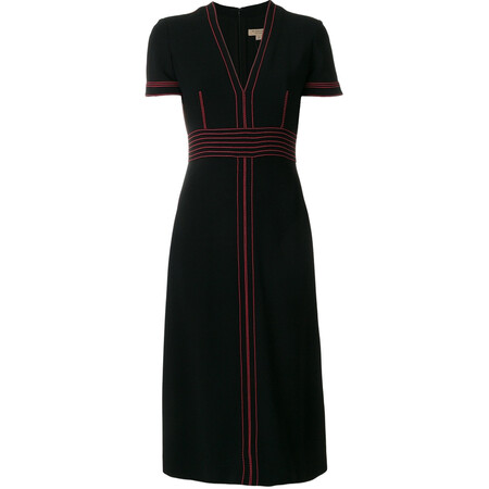 巴宝莉(burberry)奢侈品女装 撞色缝线装饰连衣裙 1419818180 black