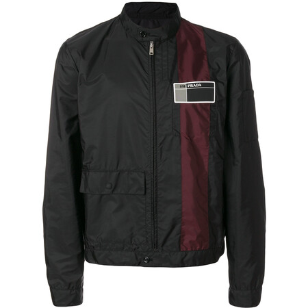 普拉达(prada)奢侈品男装 2353396705 条纹轻身夹克 black 54 it/fr