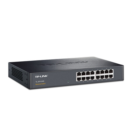 
                                                                                TP-LINK 16口百兆非网管交换机 监控网络网线分线器 企业级分流器 金属机身 TL-SF1016D                