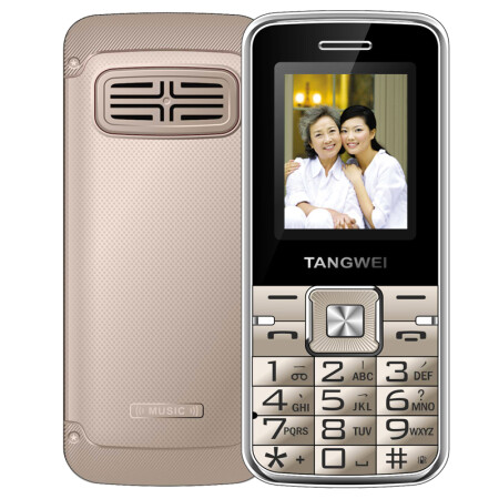 唐为（TANGWEI）TW90 CDMA电信2G 老人手机 金色