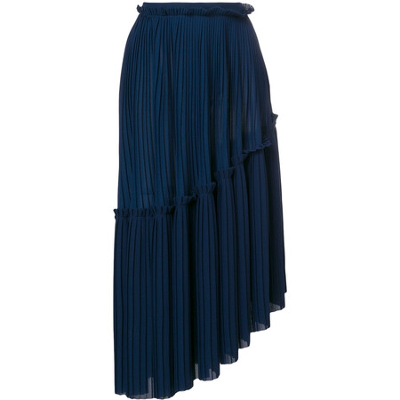 高田贤三(kenzo)奢侈品女装 2272000022 不对称褶裥半身裙 blue 40