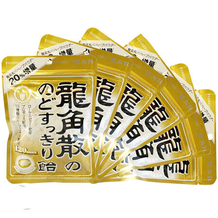 龙角散 舒缓咽喉疼痛 咳嗽化痰 儿童可服用 日本直邮 蜂蜜牛奶润喉糖