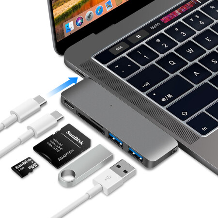 蘋果筆記本電腦轉接器type-c轉hdmi轉接口macbook配件usb-c擴展轉接器