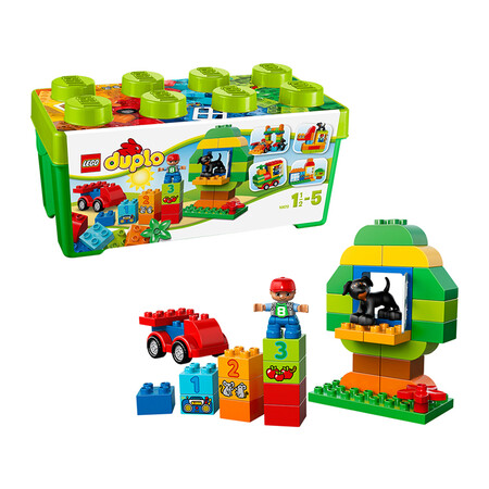 乐高(LEGO)积木 得宝10572 多合一趣味桶 男孩女孩...