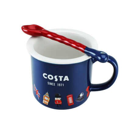 COSTA咖世家马克杯 创意陶瓷杯子情侣杯咖啡杯牛奶杯带勺子...