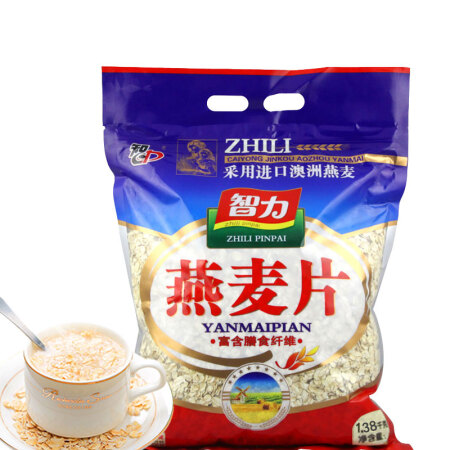 智力即食燕麦片1380g/袋高膳食纤维谷物代餐澳洲燕麦无额外...