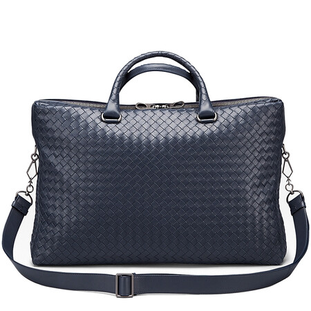 BOTTEGA VENETA宝缇嘉BV男包蓝色小牛皮编织手提公文包354386 VQ131 4058【图片 价格 品牌 报价】-京东