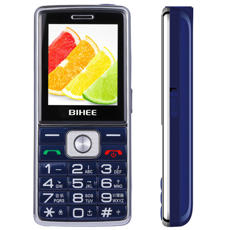 biheec21天翼电信版老人手机直板百合老年手机蓝色