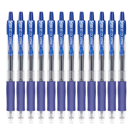 日本百乐(pilot)bl-g2-38按动中性笔子弹头啫喱笔签字笔 蓝色 0.