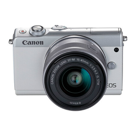 【佳能eos m100 微型单电套机 白色】佳能(canon)eos m100 微型单电