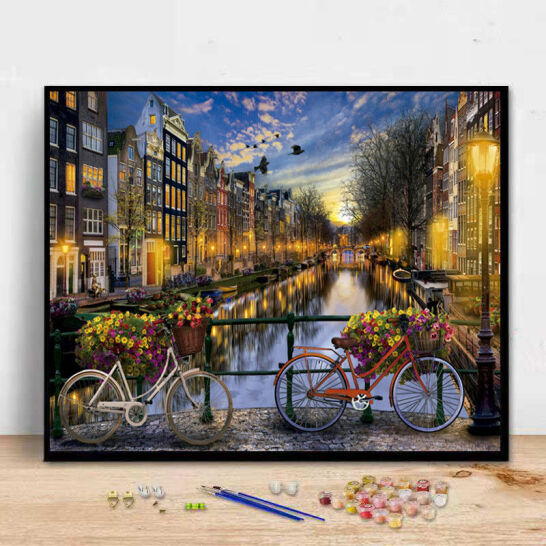 艺术绘画870阿姆斯特丹之恋 40*50无框(彩色画布)