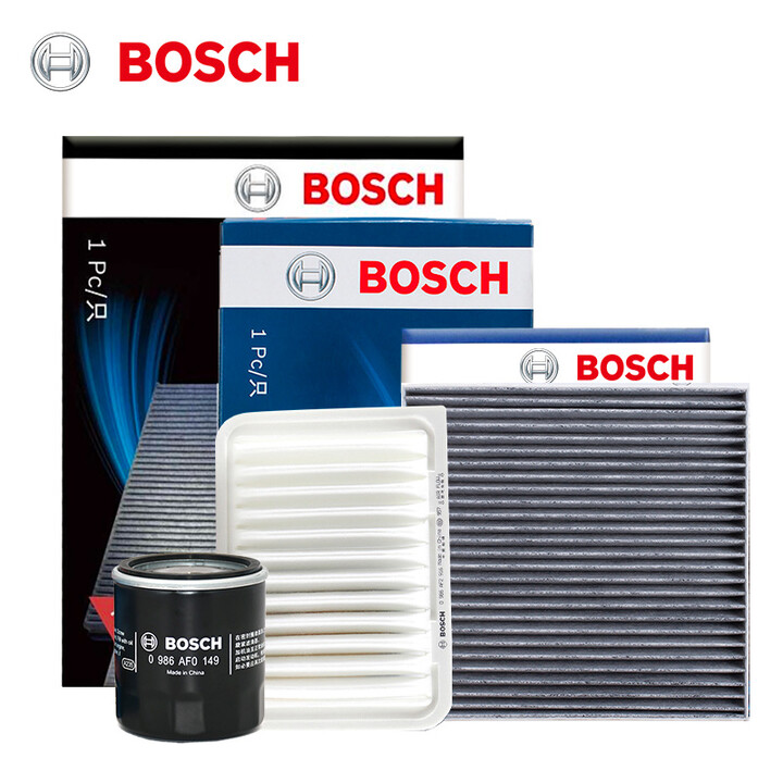 博世(BOSCH)三滤套装空调滤芯+空气滤芯+机油滤芯/滤清...